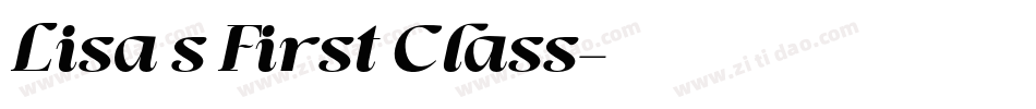 Lisa s First Class字体转换